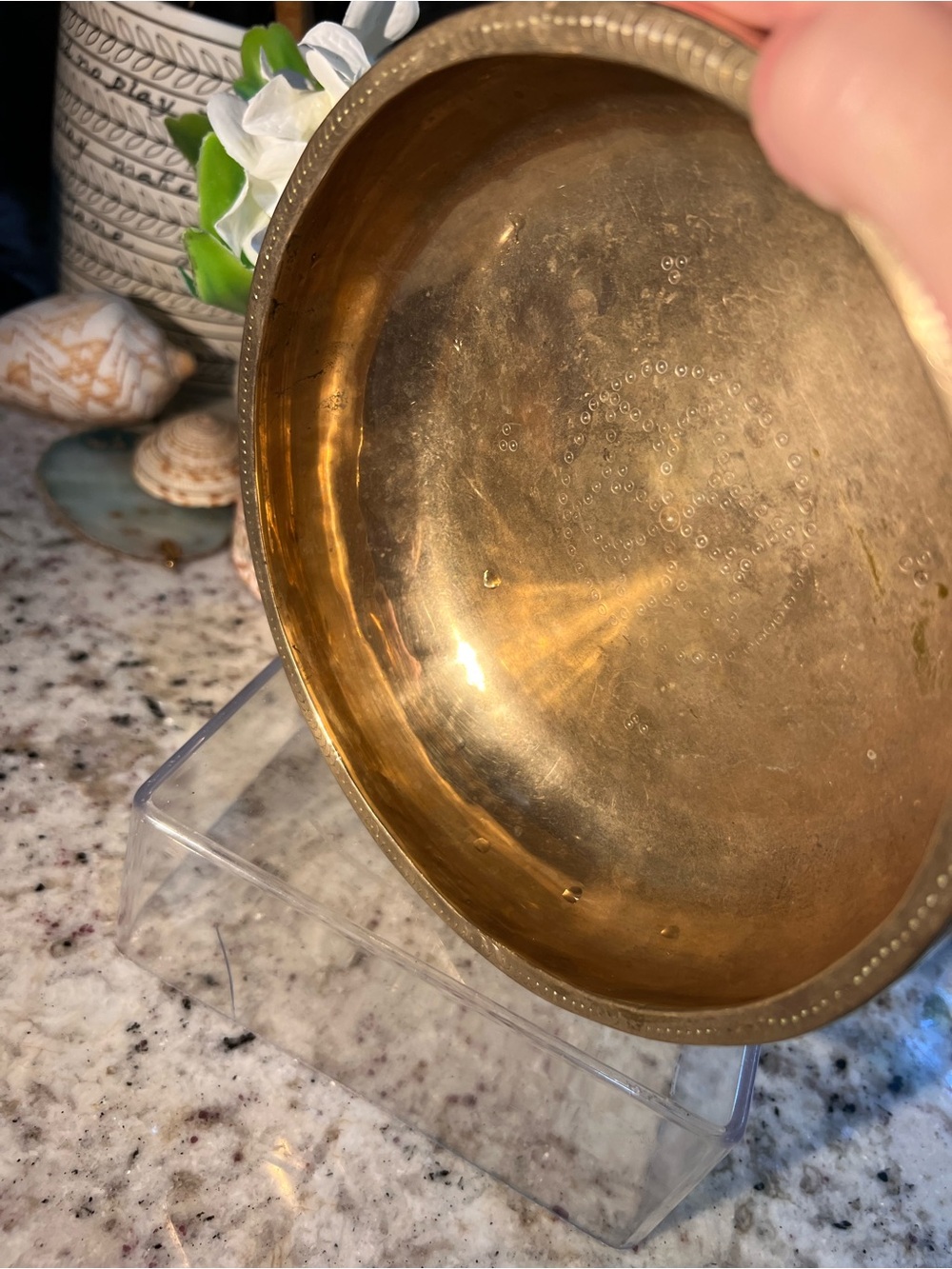 Beautiful Sound Antique Gold-Tone Decorative (Singing) Brass Bowl - Picture 6 of 14